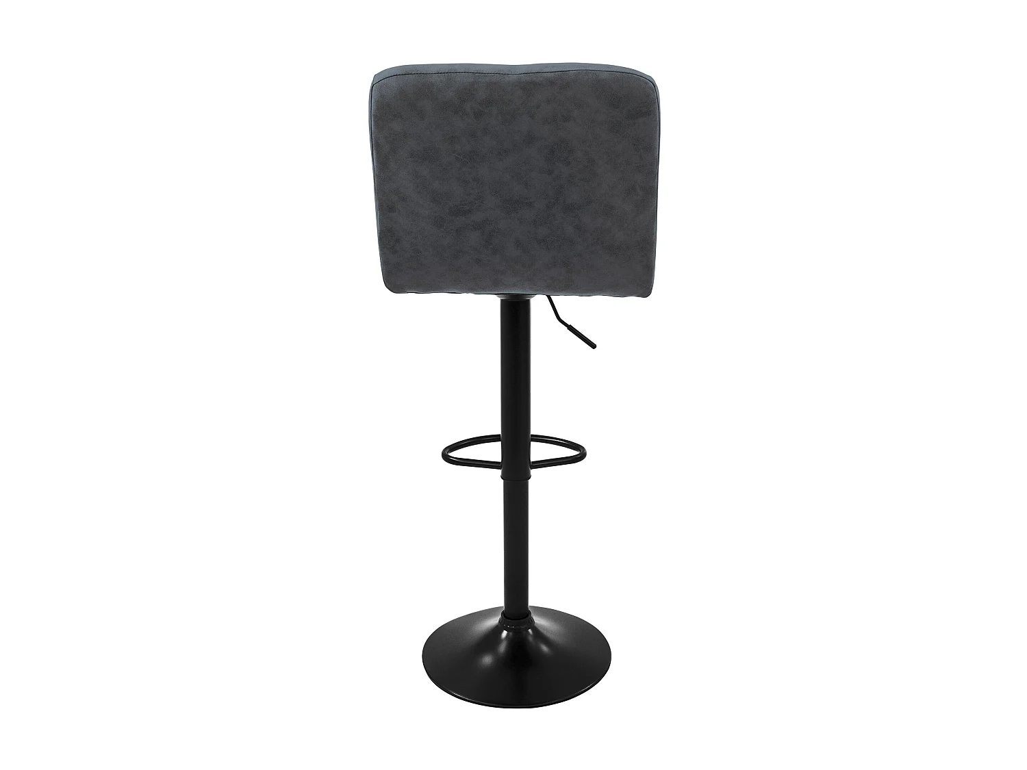 Lot de 4 tabourets de bar rembourrées simili anthracite chaise hauteur réglable