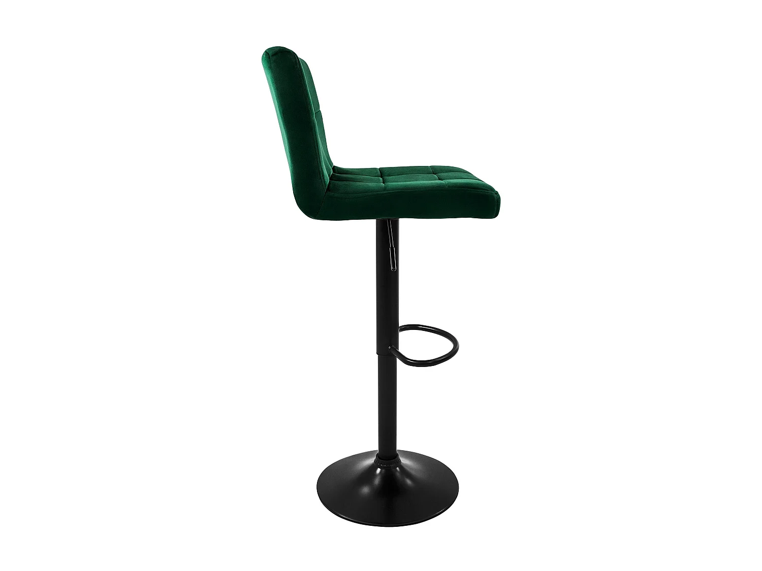 Set 4x taburetes de bar de terciopelo verde silla giratoria 360° con reposapiés