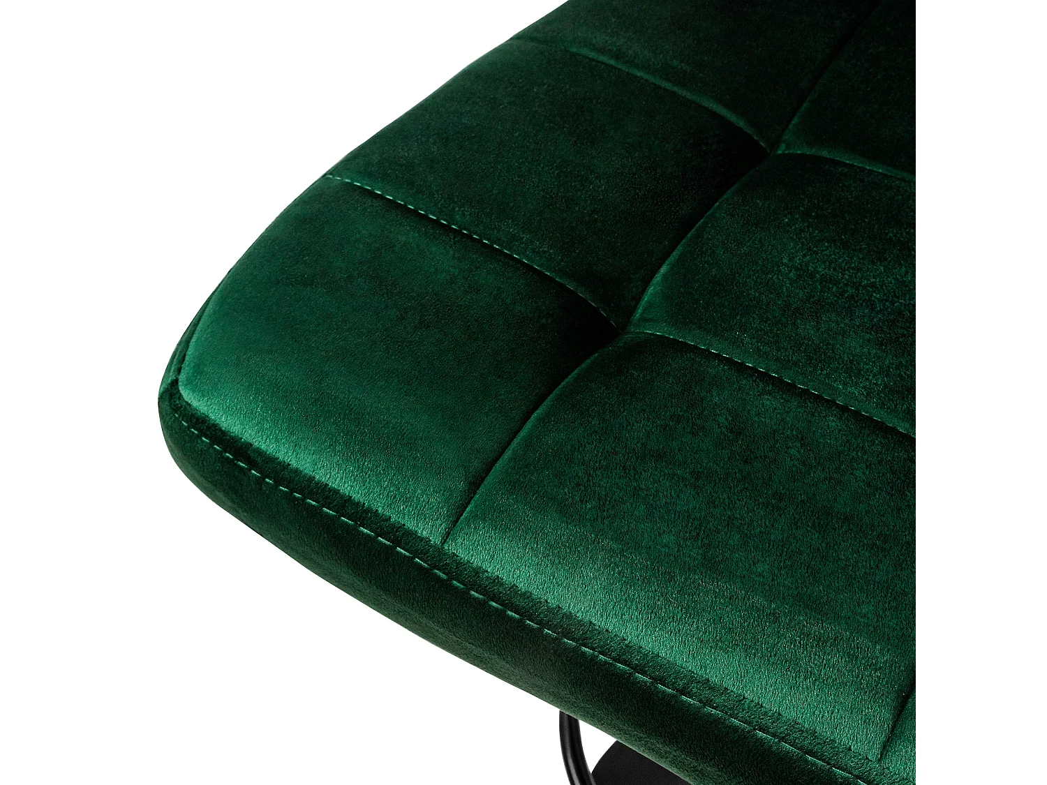 Set 4x taburetes de bar de terciopelo verde silla giratoria 360° con reposapiés