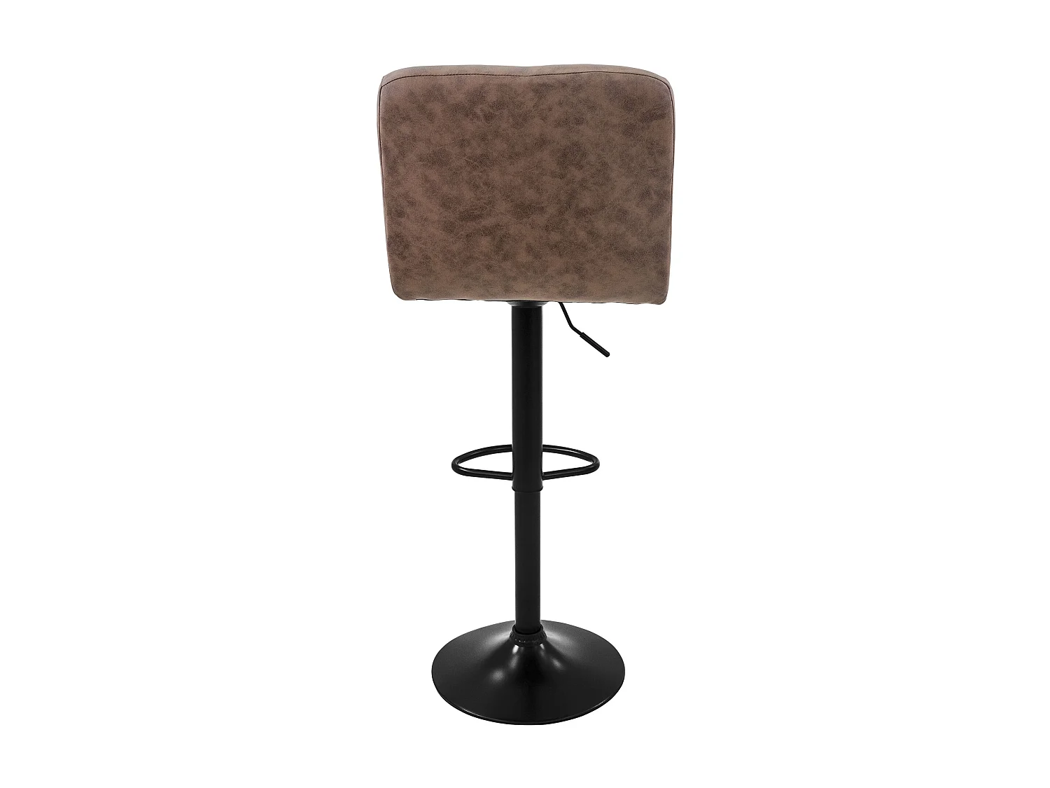 Lot de 4 tabourets de bar rembourrées en simili marron chaise hauteur réglable