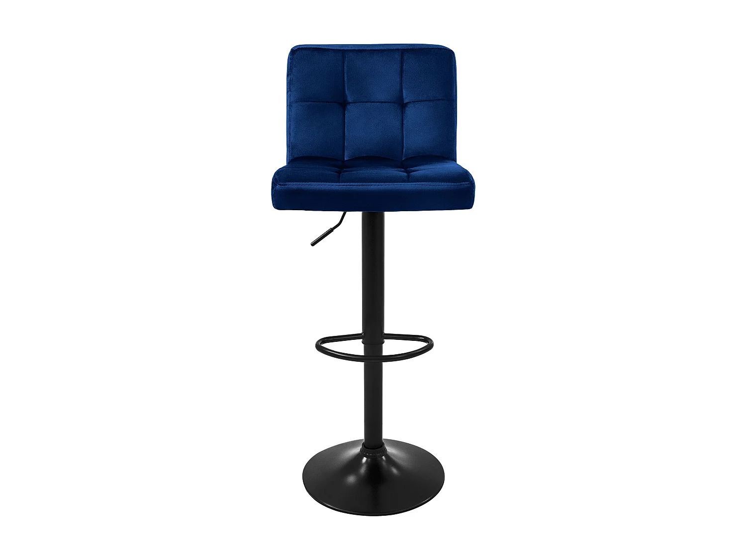 Set 4x taburetes de bar de terciopelo azul silla giratoria 360° con reposapiés