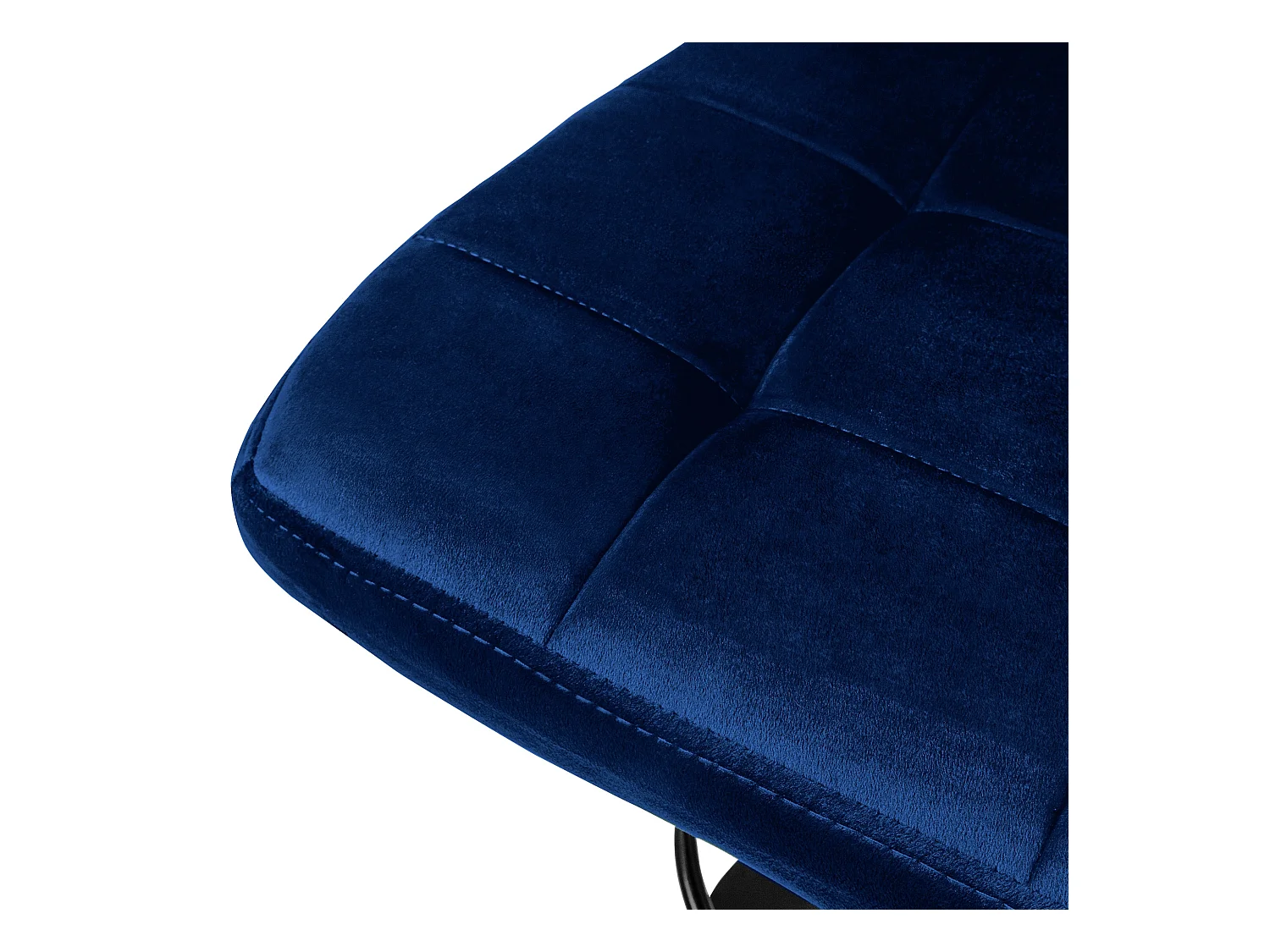 Set 4x taburetes de bar de terciopelo azul silla giratoria 360° con reposapiés