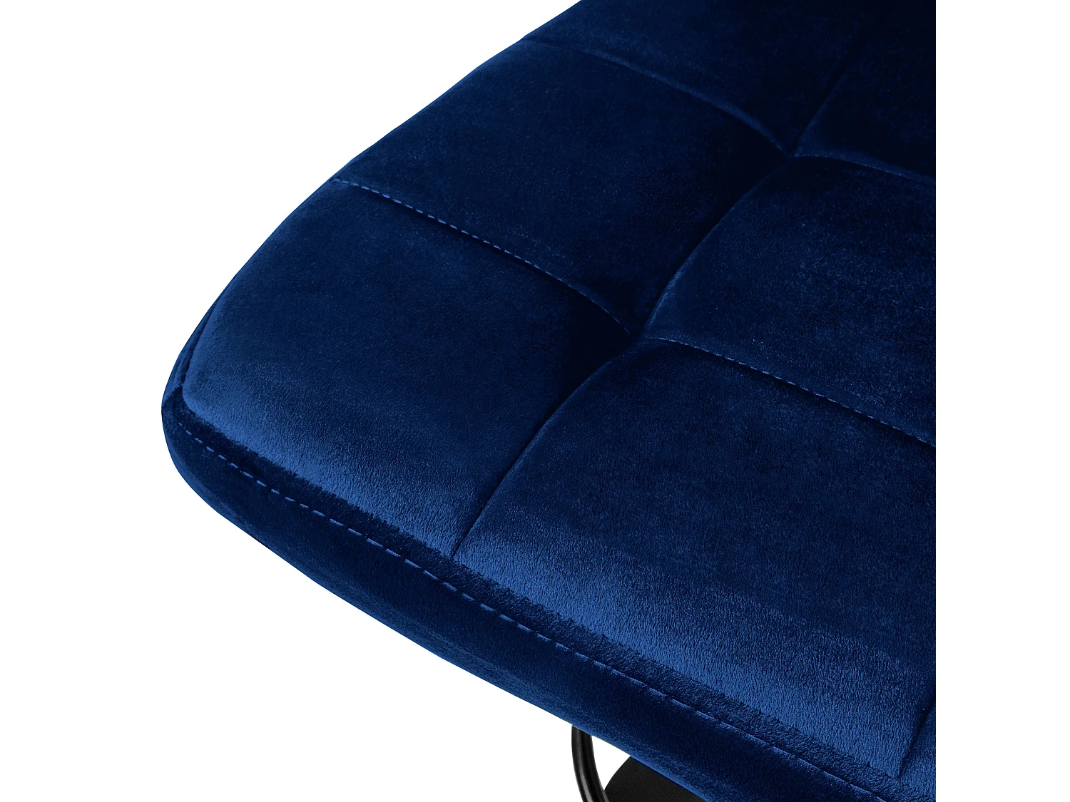 Set 4x taburetes de bar de terciopelo azul silla giratoria 360° con reposapiés