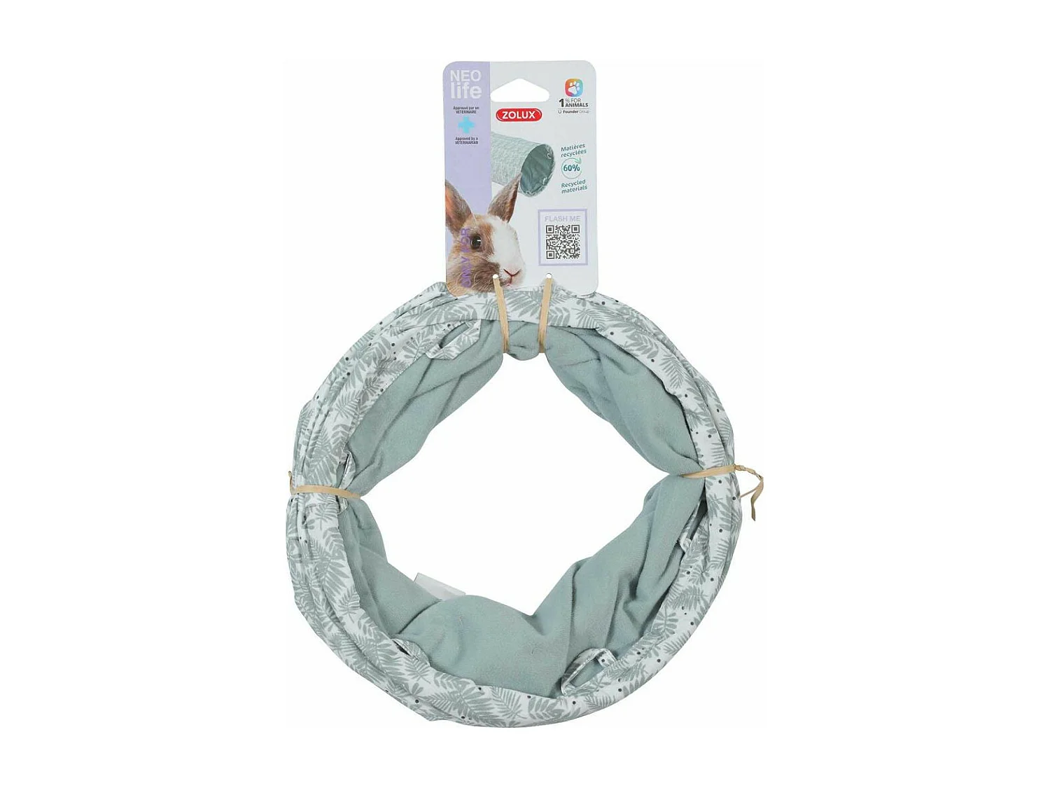 Tunnel en tissu pour lapin Neolife 23 x 50 cm