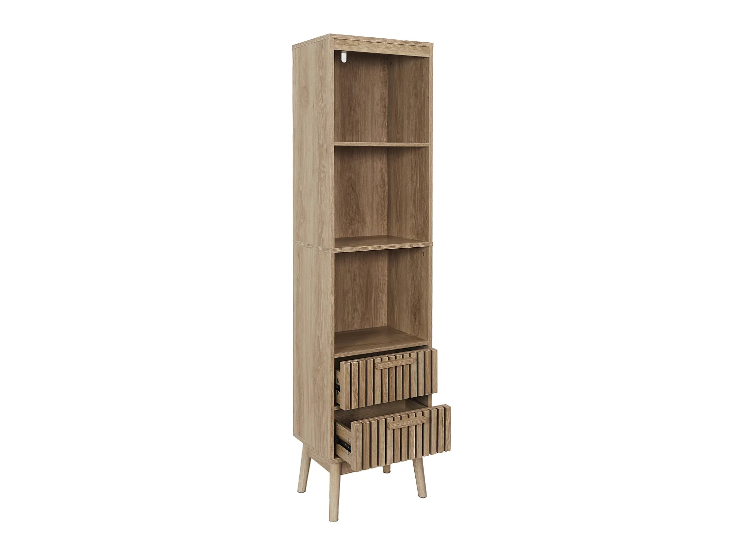 Colonne - HOME DECO FACTORY - Klaus - 2 Tiroirs - Marron