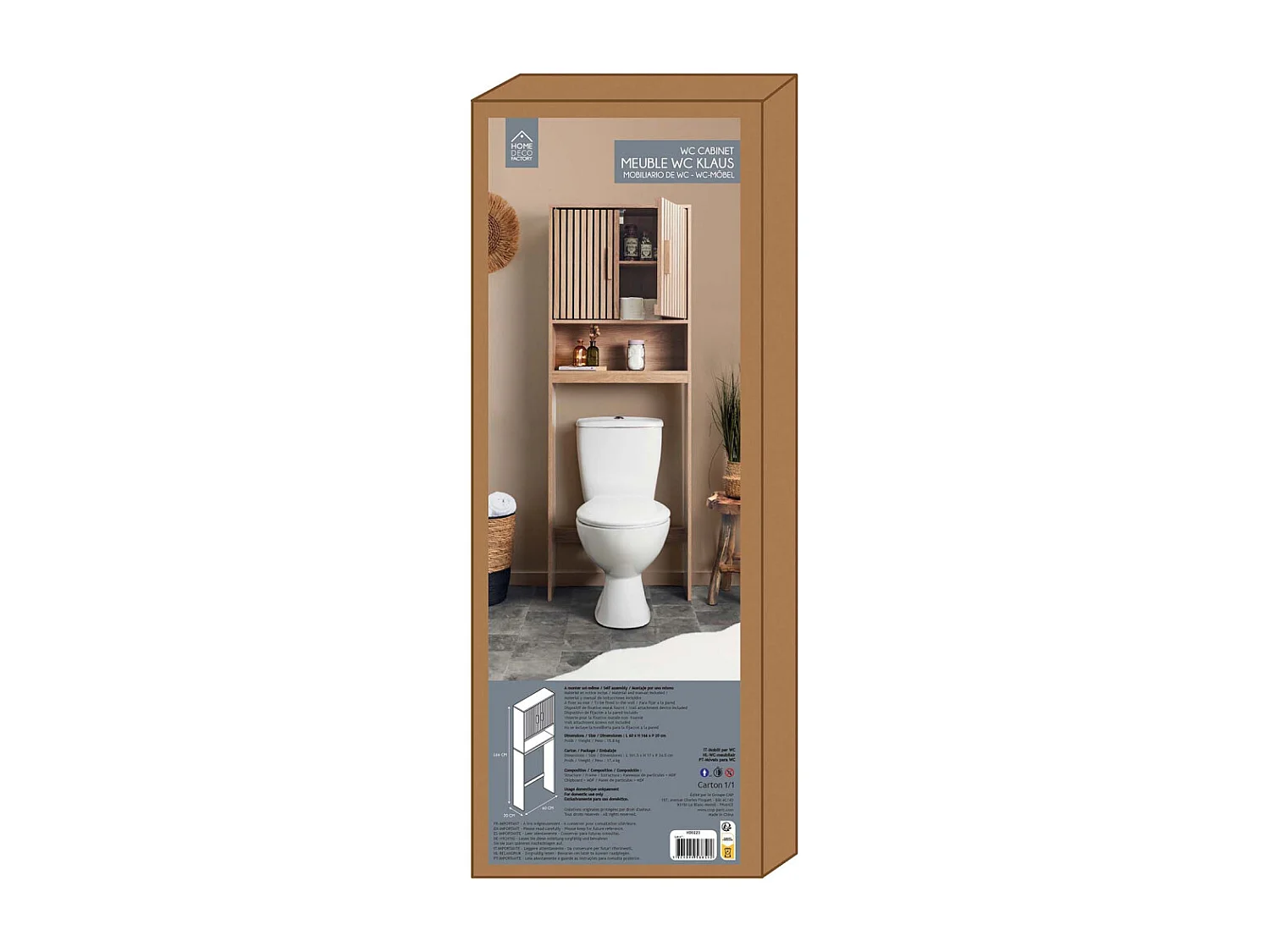 Meuble Wc Klaus Marron