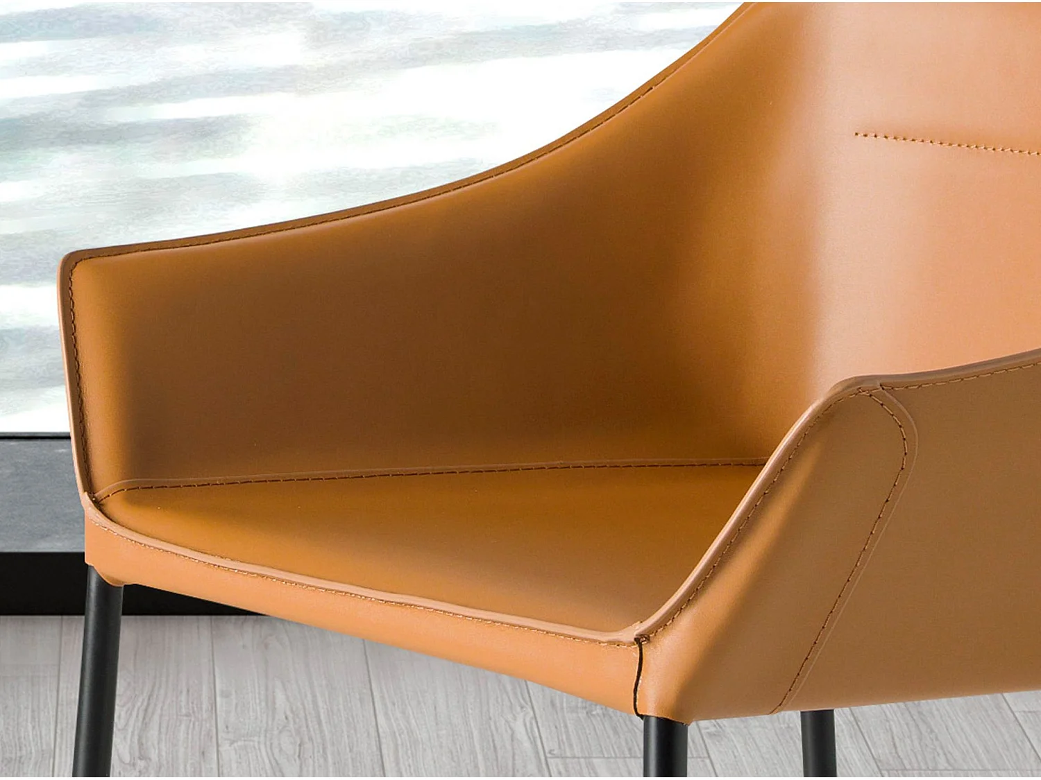 Tabouret en similicuir marron 4145 ANGEL CERDA