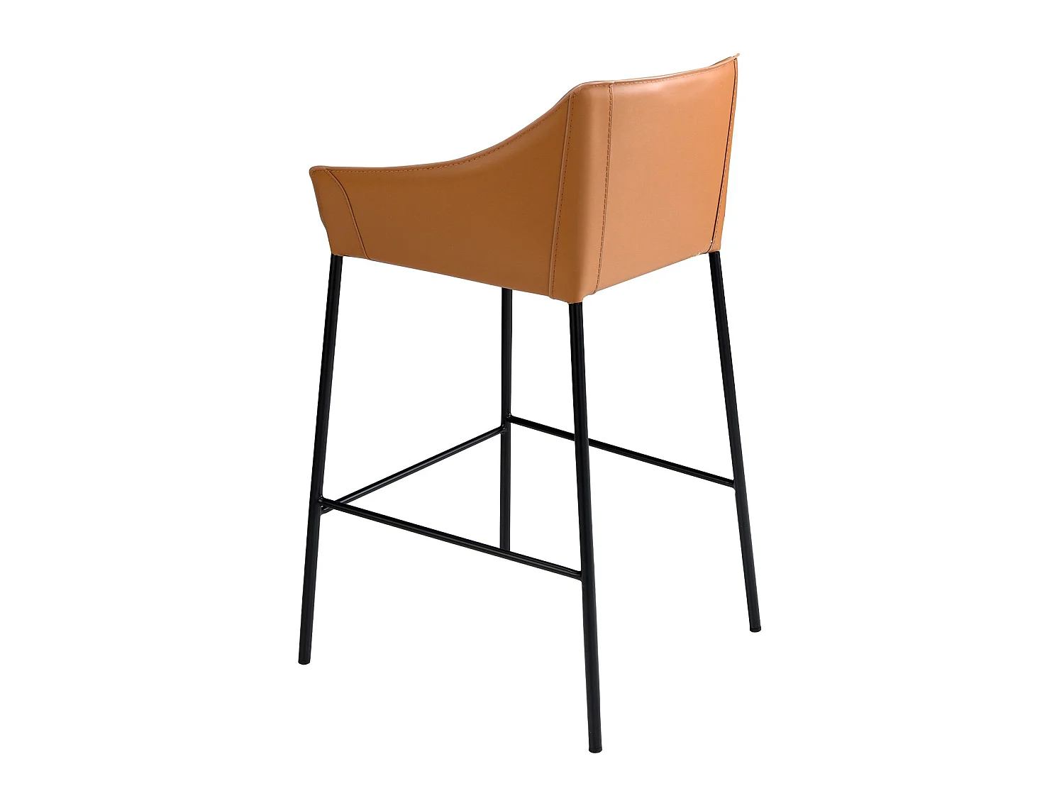 Hocker aus braunem Kunstleder 4145 ANGEL CERDA