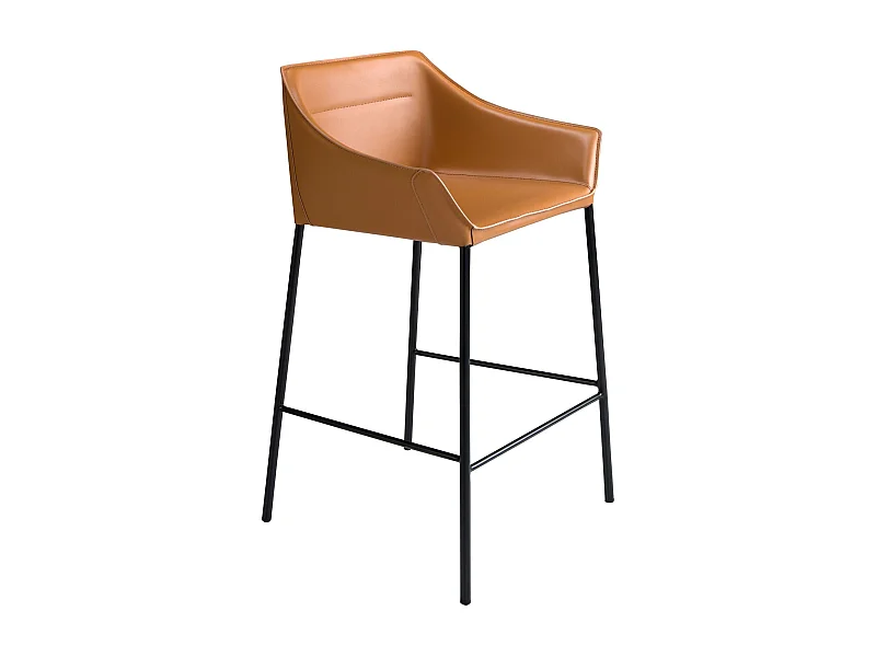 Tabouret en similicuir marron 4145 ANGEL CERDA