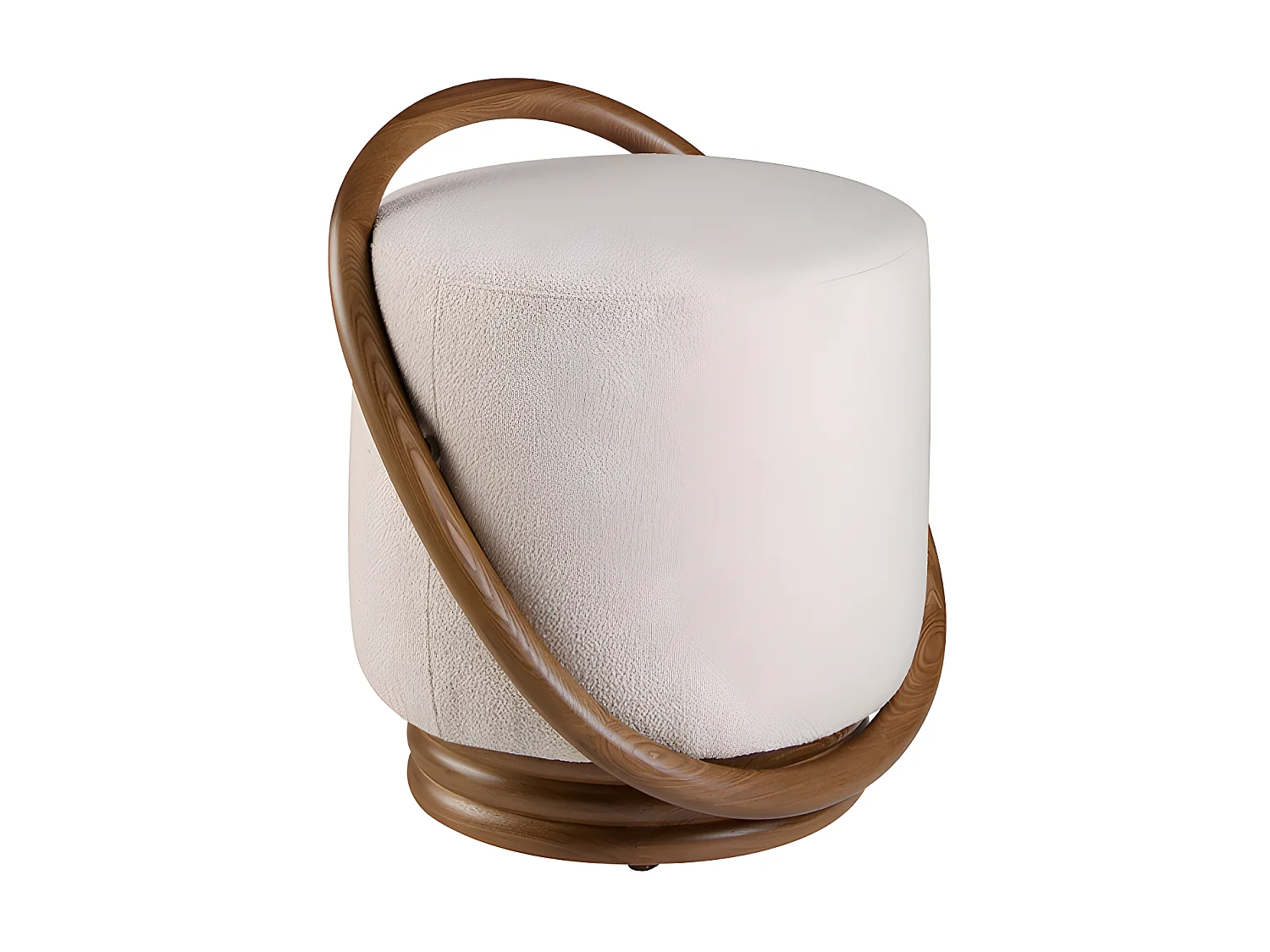 Witte stoffen poef 5110 ANGEL CERDA