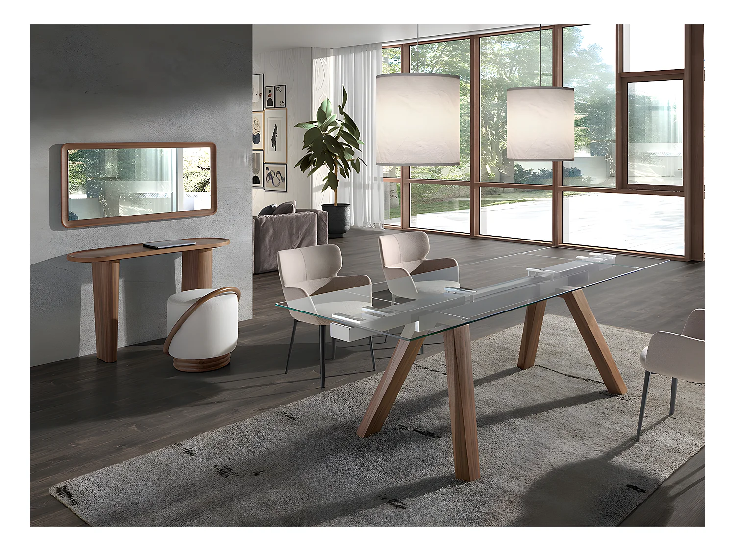 Witte stoffen poef 5110 ANGEL CERDA