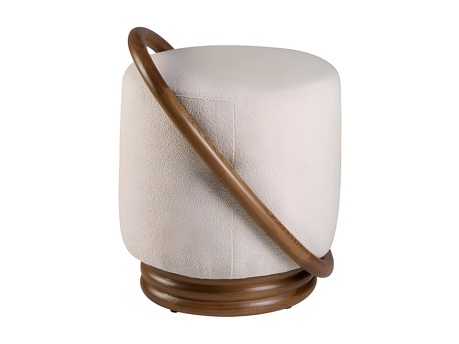 Witte stoffen poef 5110 ANGEL CERDA