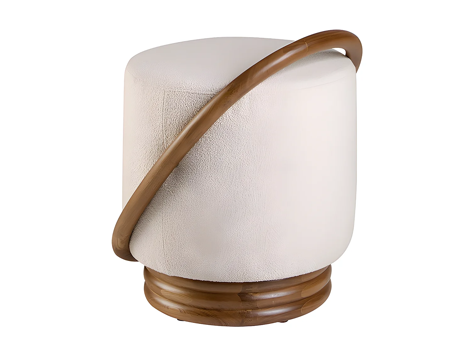 Witte stoffen poef 5110 ANGEL CERDA