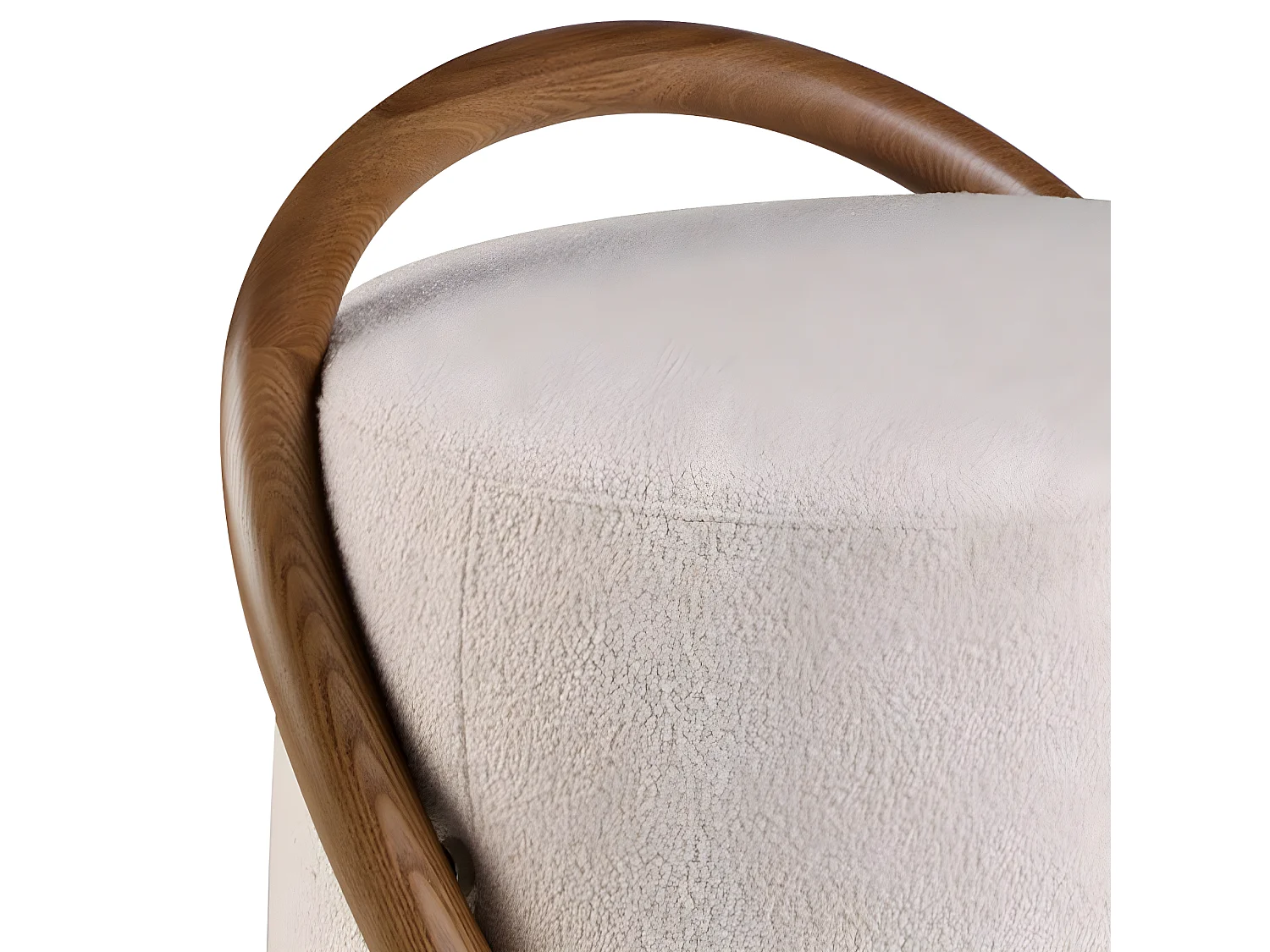 Witte stoffen poef 5110 ANGEL CERDA