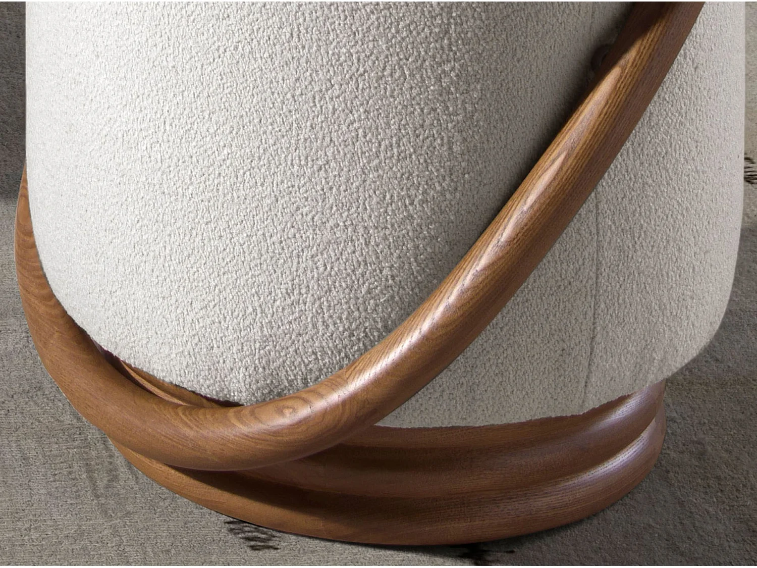 Pouf en tissu blanc 5110 ANGEL CERDA