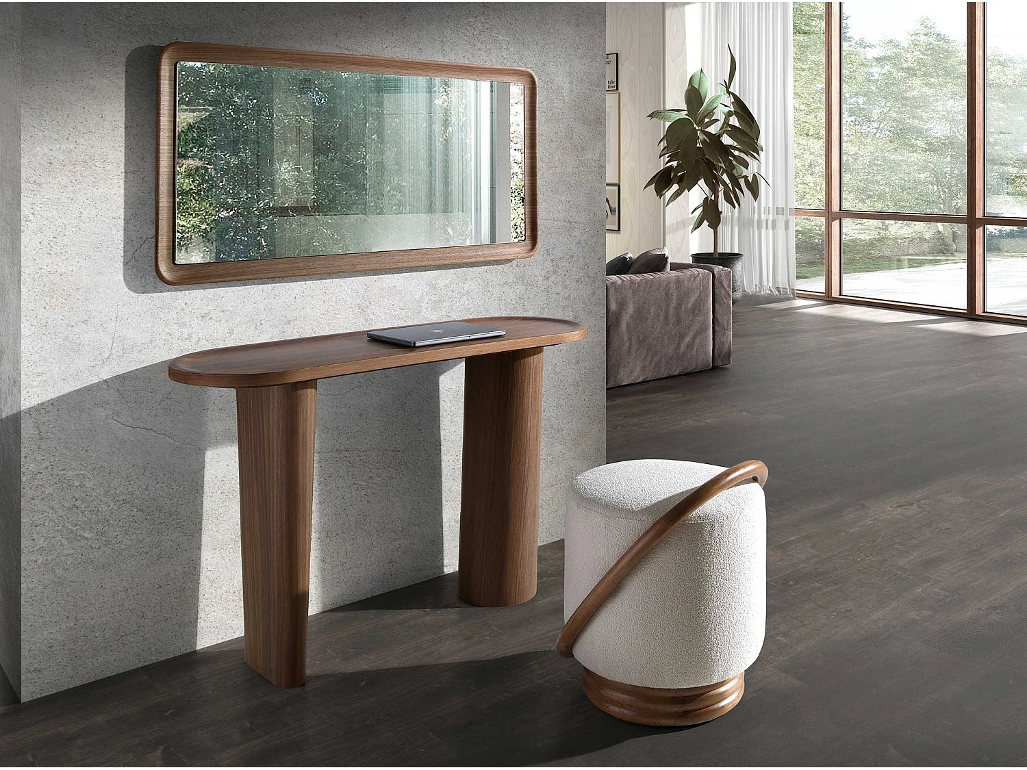 Puff aus weißem Stoff 5110 ANGEL CERDA