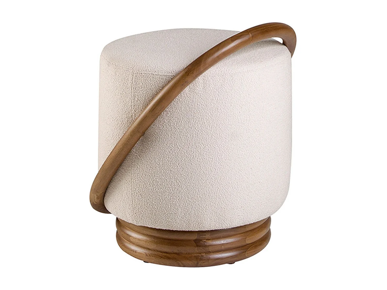 Puff aus weißem Stoff 5110 ANGEL CERDA