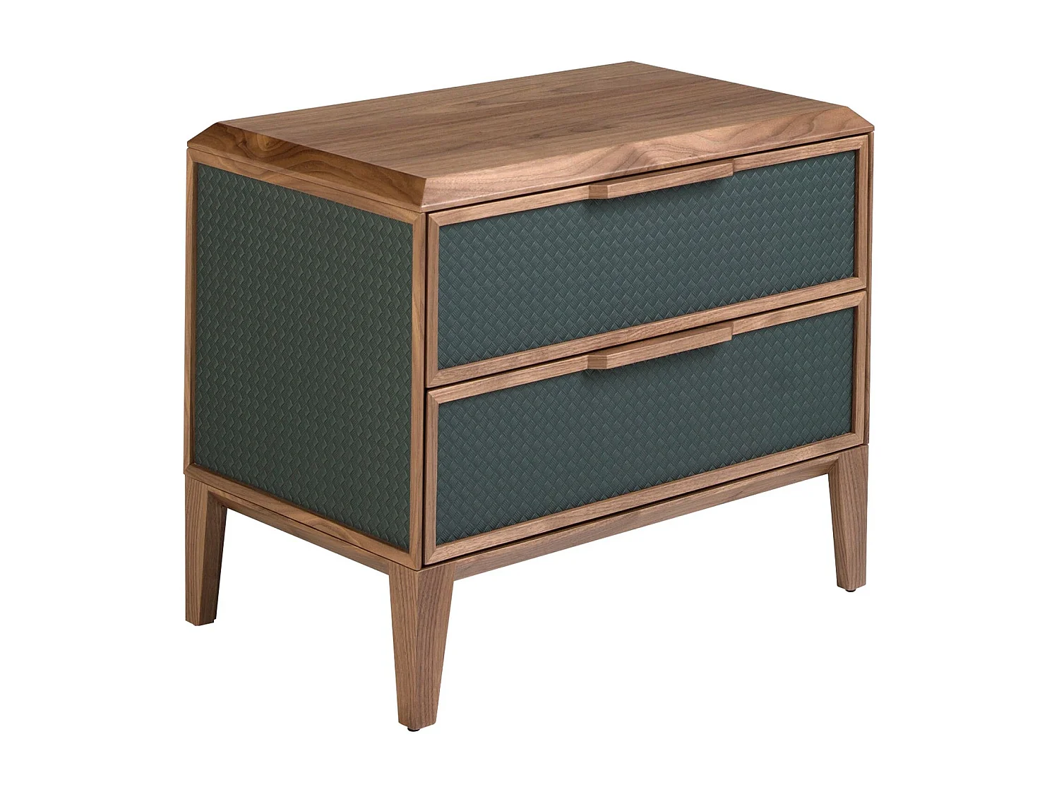 Table de chevet en pvc vert foncé et noyer 7149 ANGEL CERDA