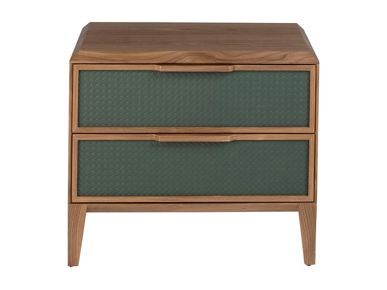 Table de chevet en pvc vert foncé et noyer 7149 ANGEL CERDA