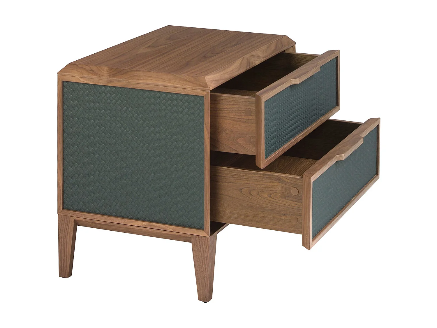 Table de chevet en pvc vert foncé et noyer 7149 ANGEL CERDA