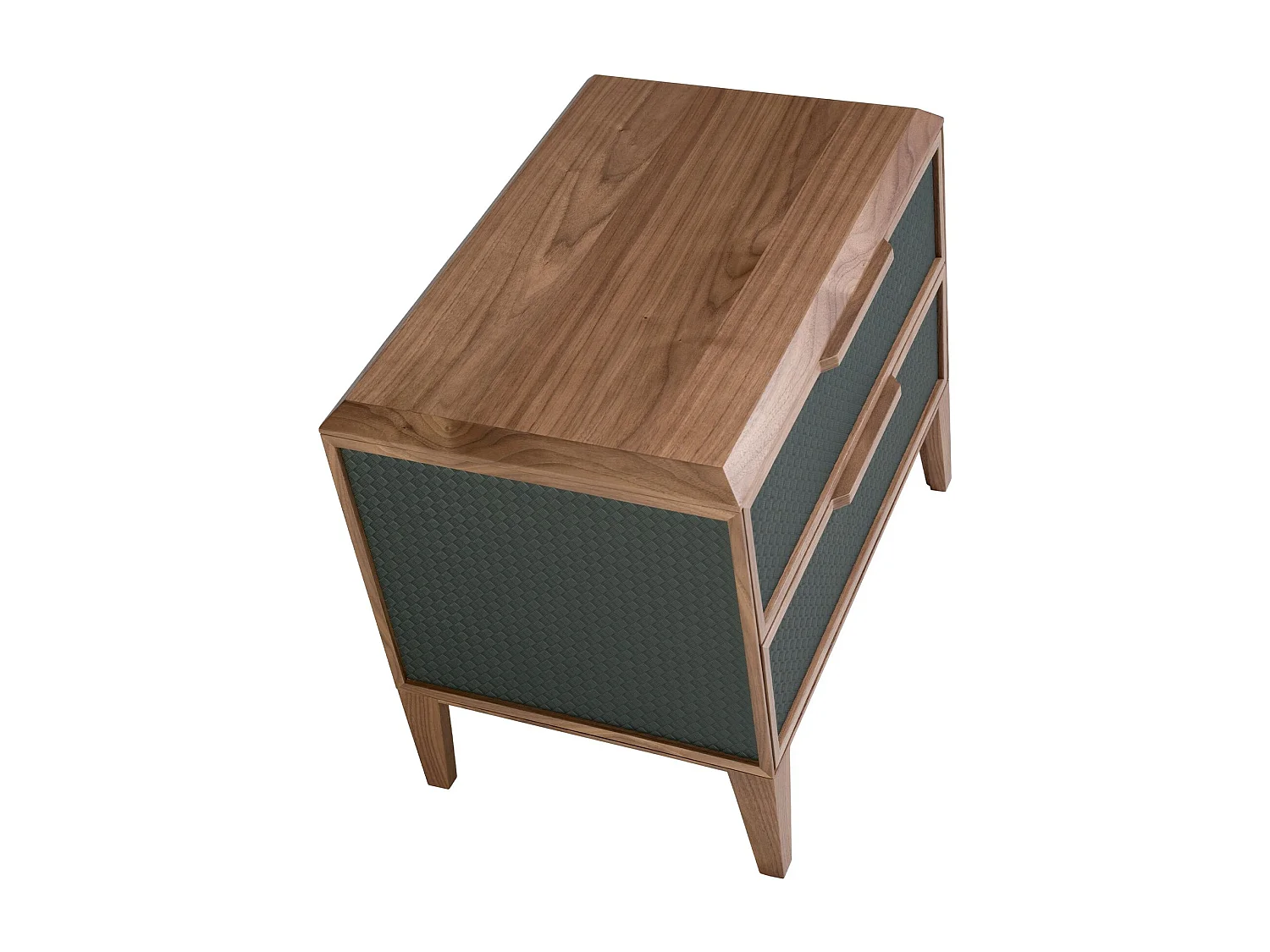 Table de chevet en pvc vert foncé et noyer 7149 ANGEL CERDA