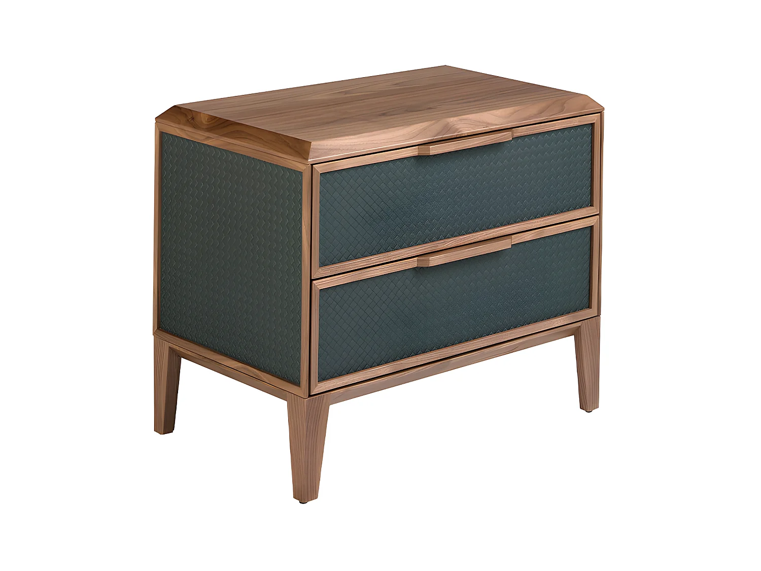 Table de chevet en pvc vert foncé et noyer 7149 ANGEL CERDA