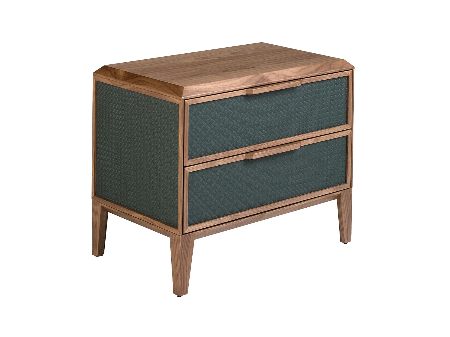Table de chevet en pvc vert foncé et noyer 7149 ANGEL CERDA