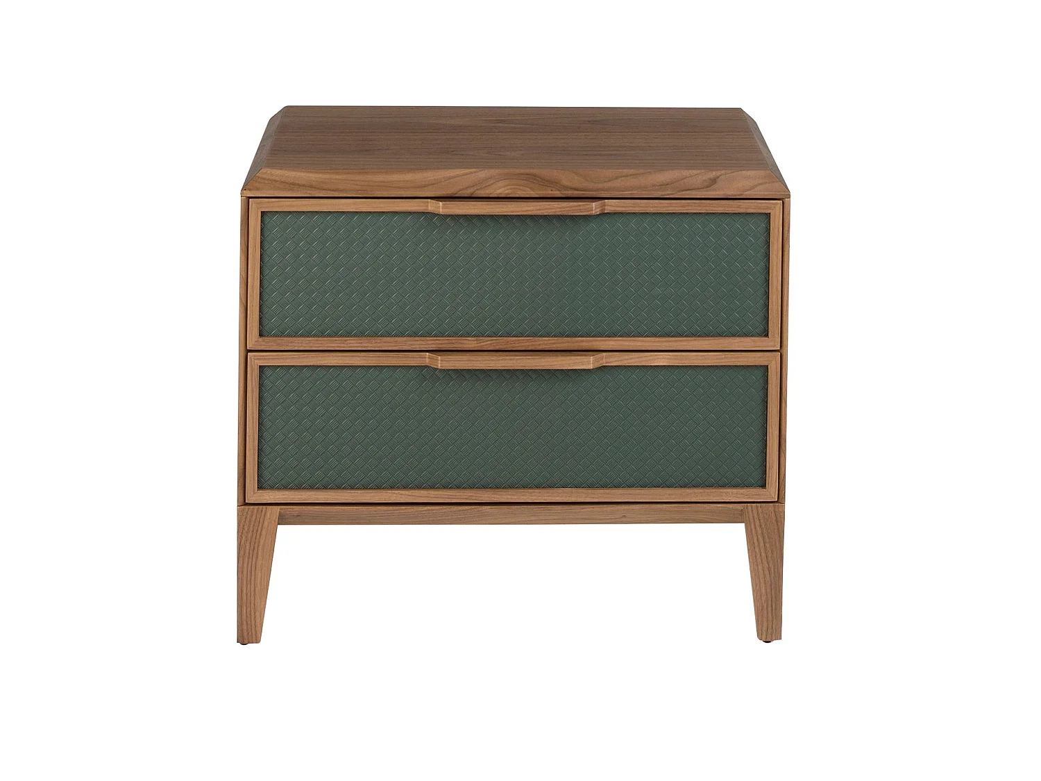 Table de chevet en pvc vert foncé et noyer 7149 ANGEL CERDA