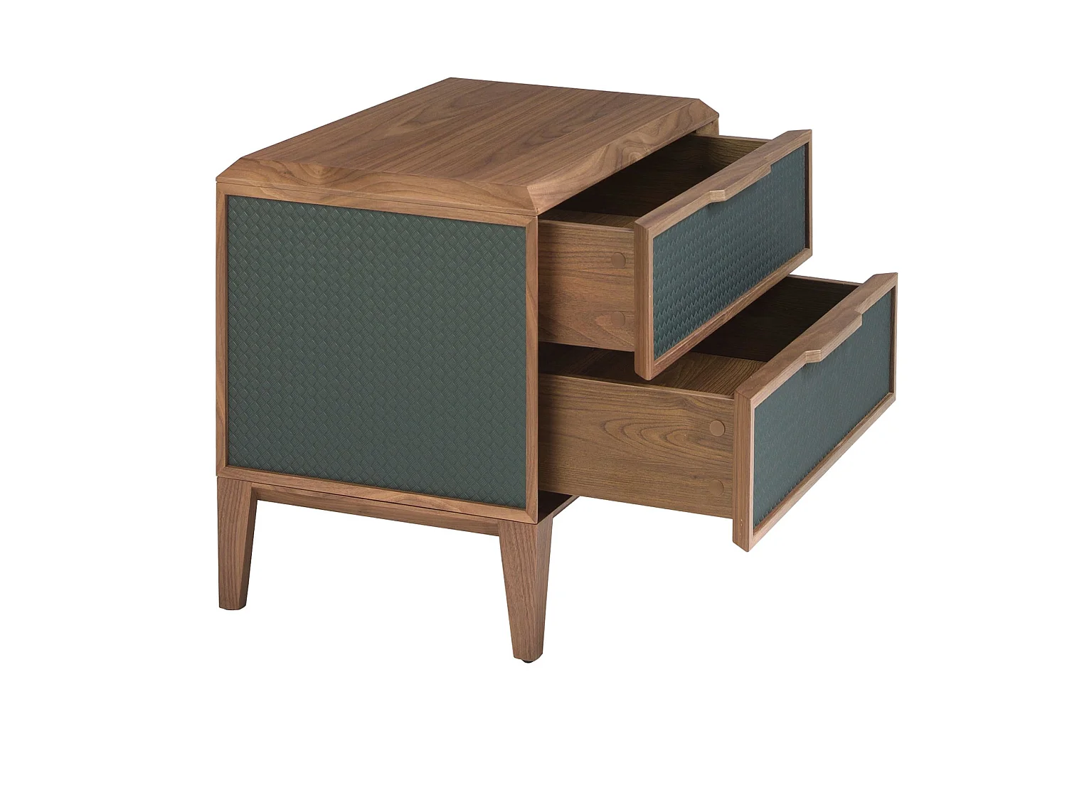 Table de chevet en pvc vert foncé et noyer 7149 ANGEL CERDA