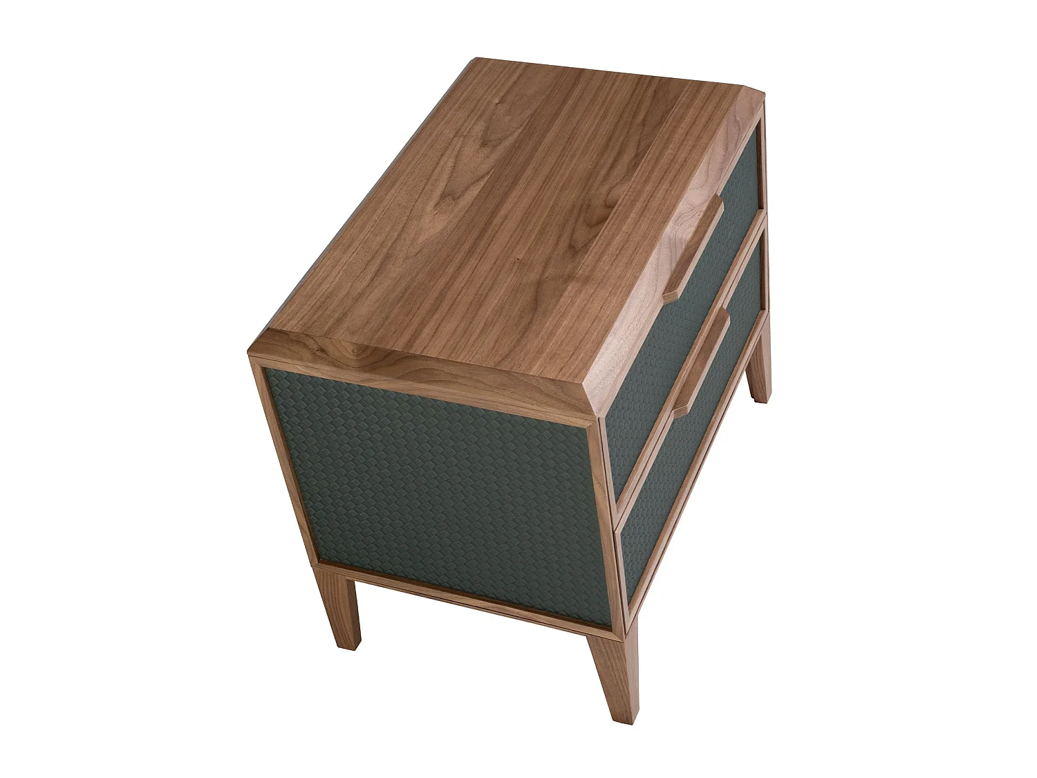 Table de chevet en pvc vert foncé et noyer 7149 ANGEL CERDA