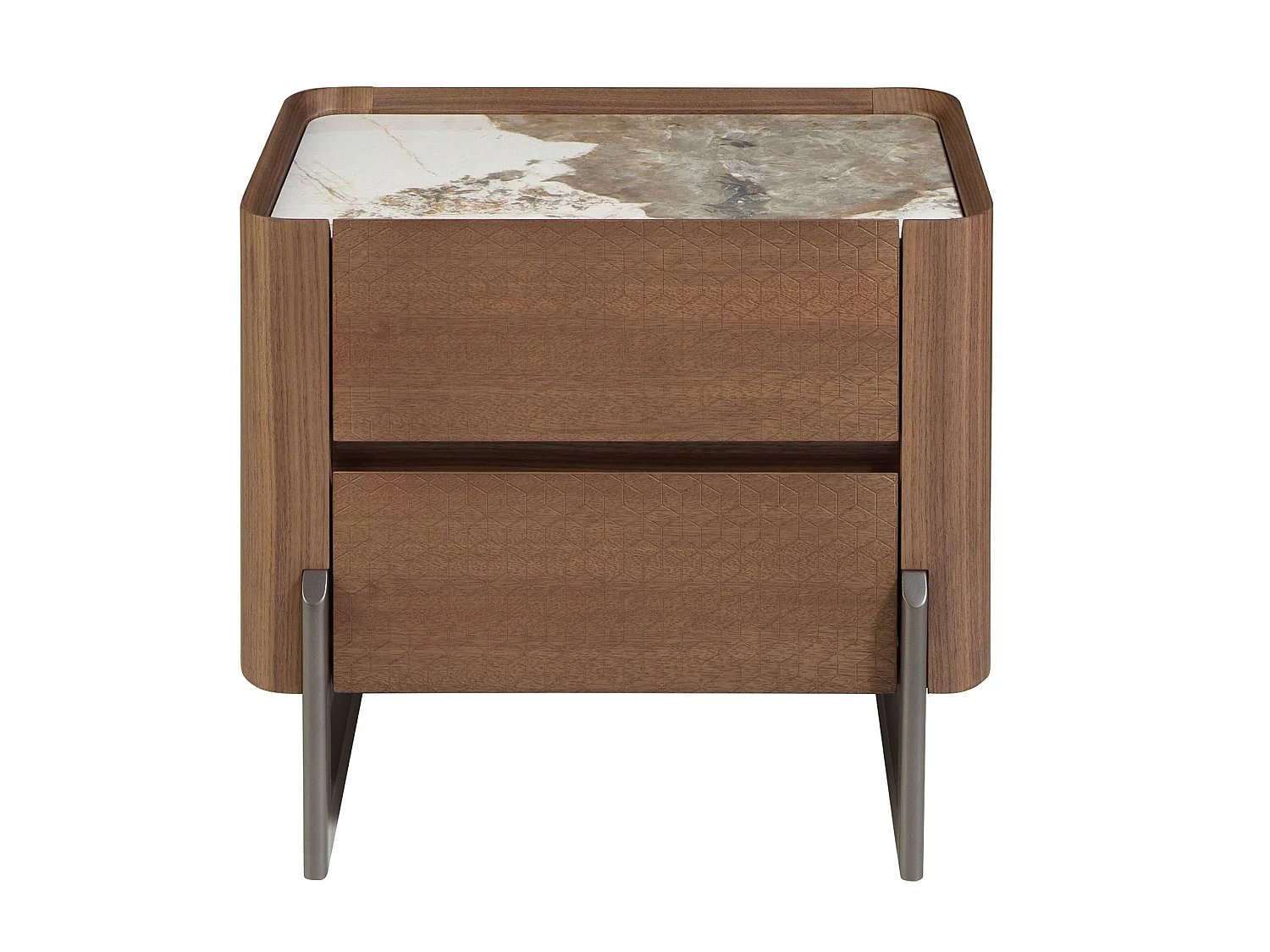 Table de chevet en pvc vert foncé et noyer 7149 ANGEL CERDA