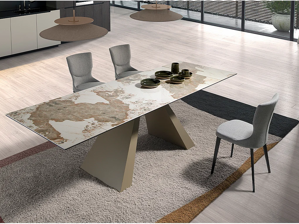 Chaise en tissu gris 4131 ANGEL CERDA