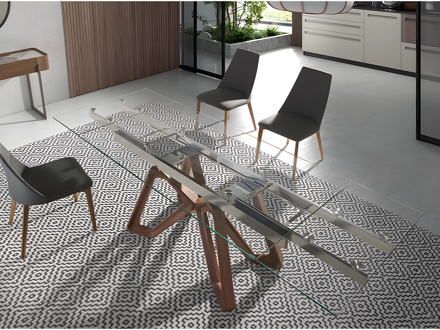 Sedia in tessuto grigio scuro   4143 ANGEL CERDA