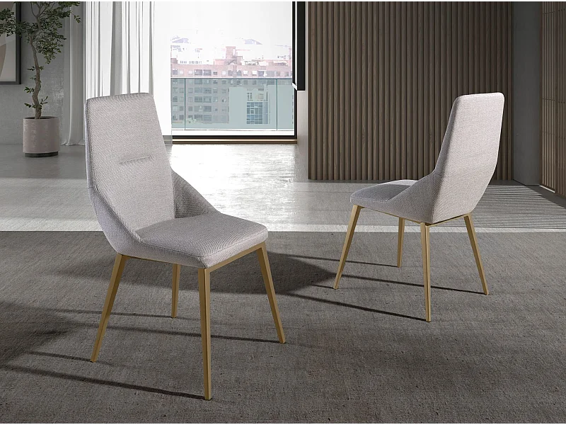 Chaise en tissu gris clair 4132 ANGEL CERDA