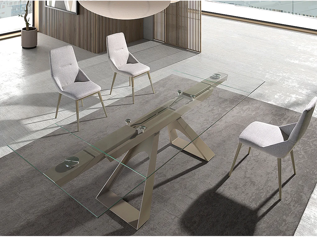 Sedia in tessuto grigio chiaro   4132 ANGEL CERDA