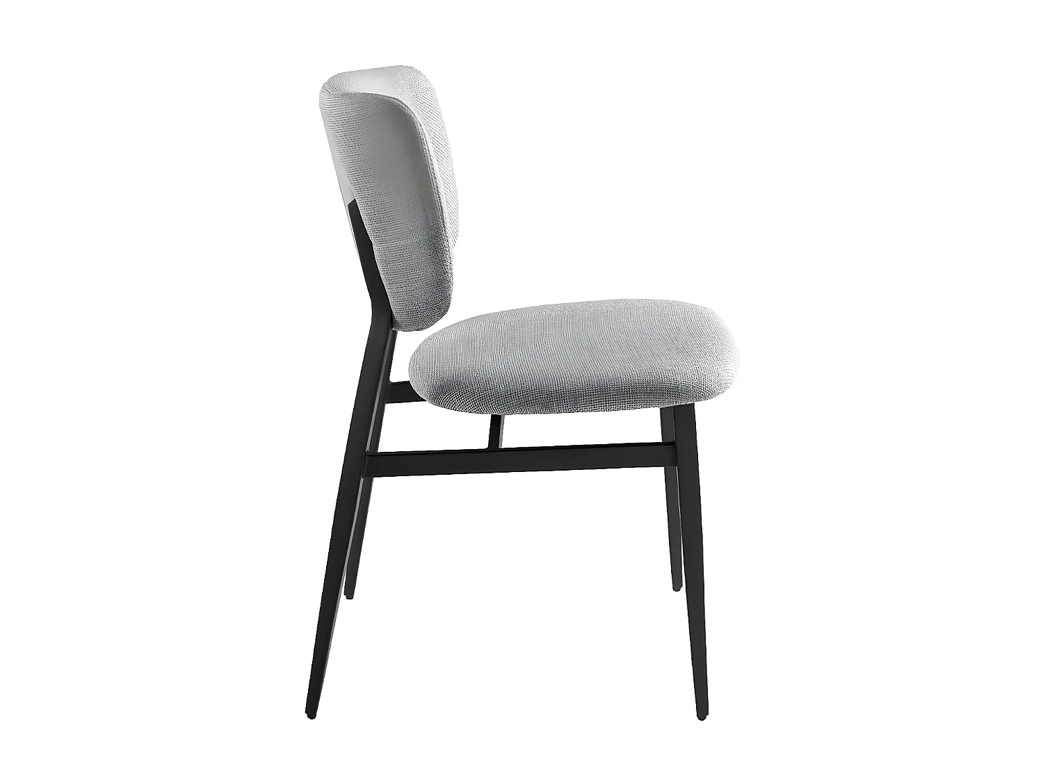 Stoel van lichtgrijze stof 4147 ANGEL CERDA