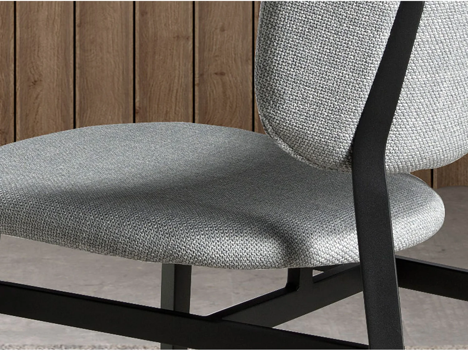 Chaise en tissu gris clair 4147 ANGEL CERDA