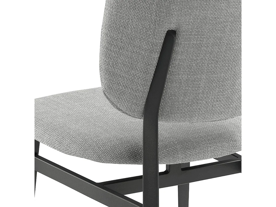 Stuhl aus hellgrauem Stoff 4147 ANGEL CERDA