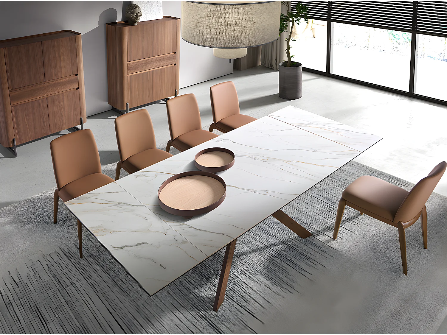 Bruine eco-leren stoel 4135 ANGEL CERDA