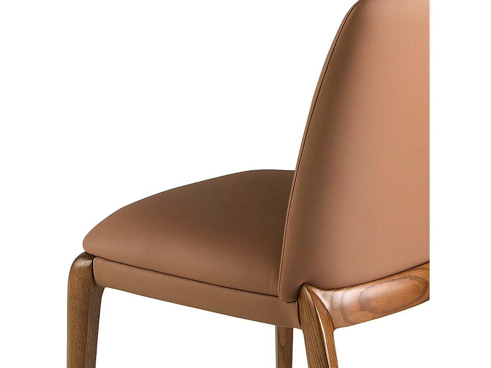 Chaise en croûte de cuir marron 4135 ANGEL CERDA