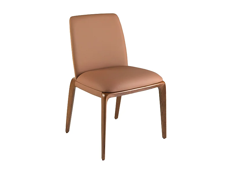 Sedia in ecopelle marrone   4135 ANGEL CERDA