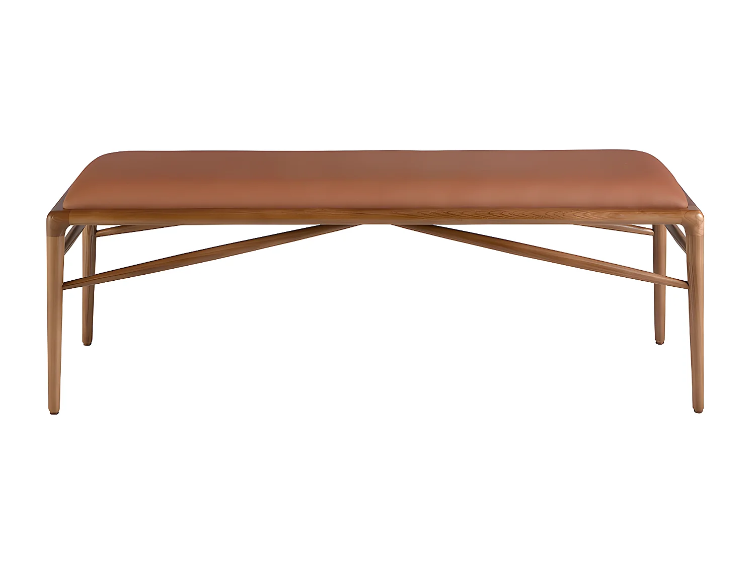 Brązowy stołek z ekoskóry