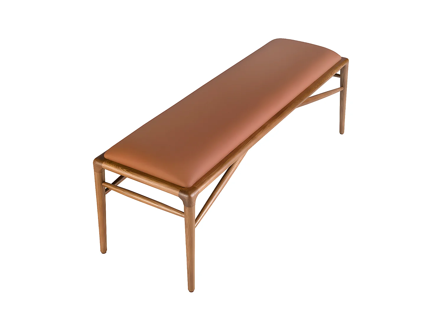 Brązowy stołek z ekoskóry