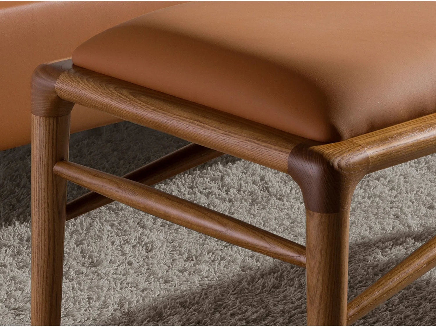 Tabouret en similicuir marron 5112 ANGEL CERDA