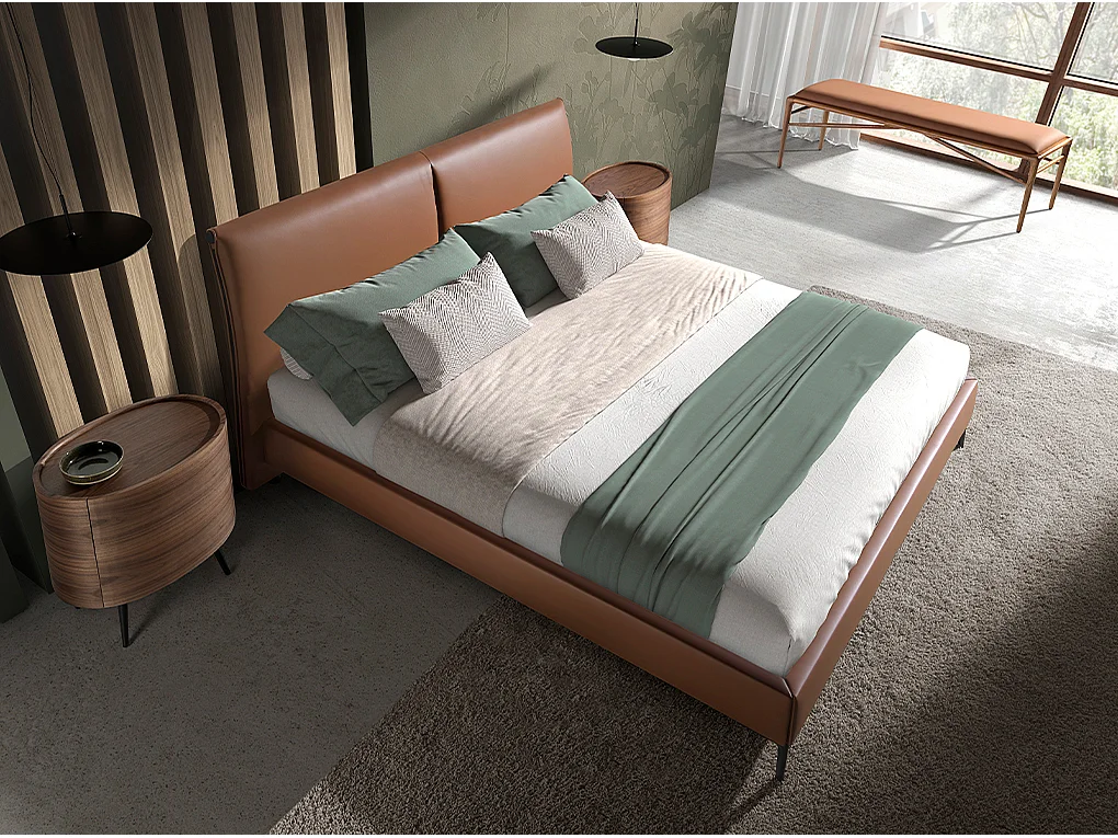 Tabouret en similicuir marron 5112 ANGEL CERDA