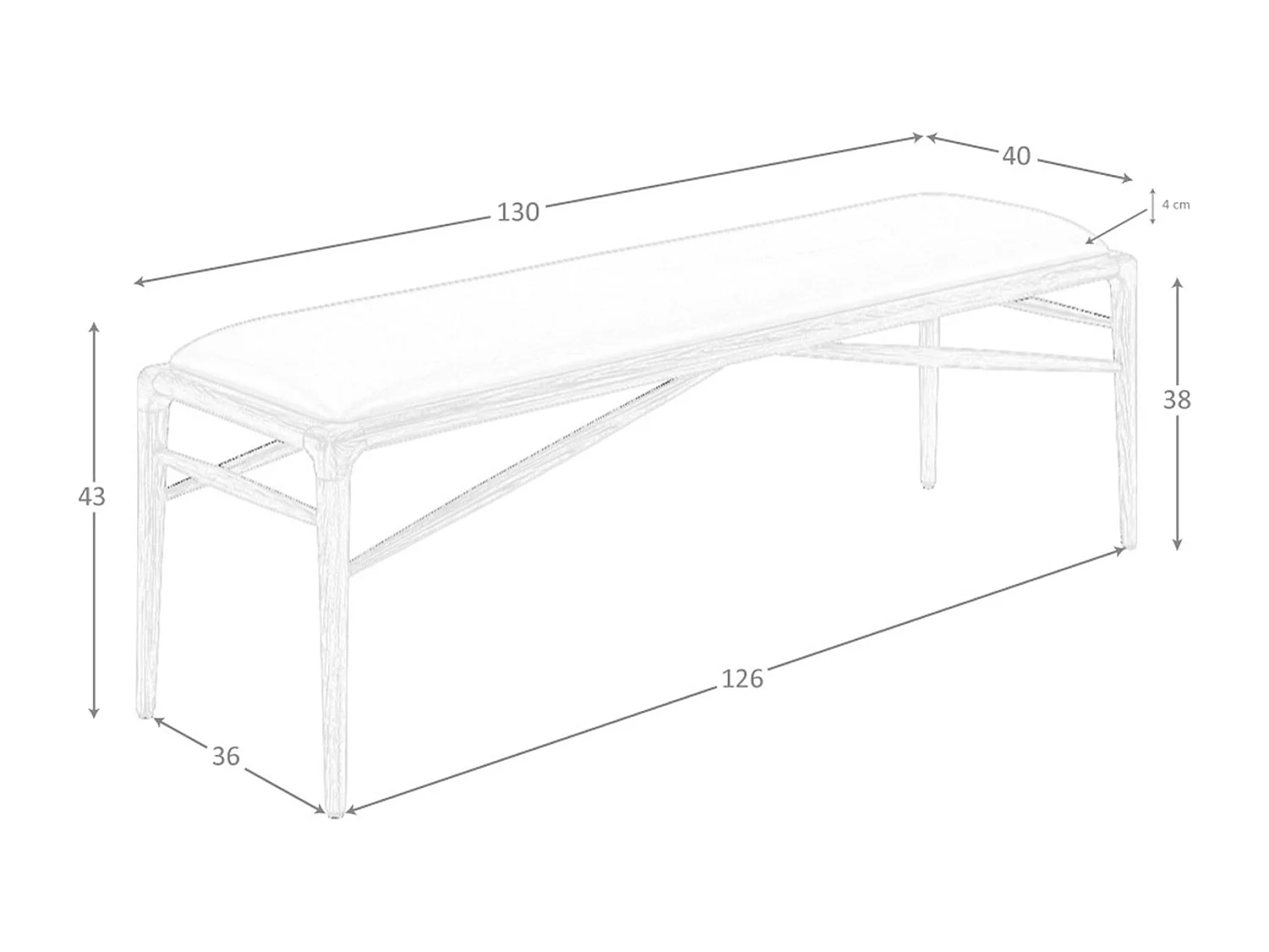 Tabouret en similicuir marron 5112 ANGEL CERDA
