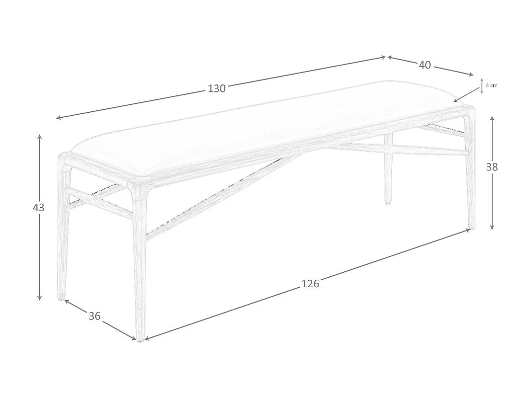 Tabouret en similicuir marron 5112 ANGEL CERDA