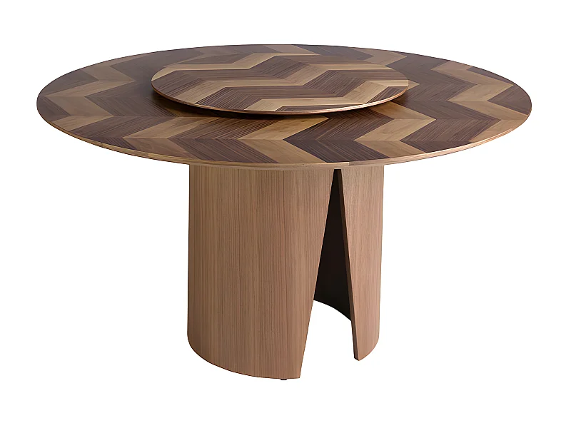 Table à manger ronde noyer 1130 ANGEL CERDA