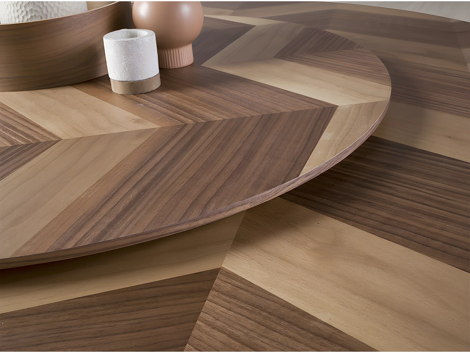 Tavolo da pranzo rotonda noce   1130 ANGEL CERDA