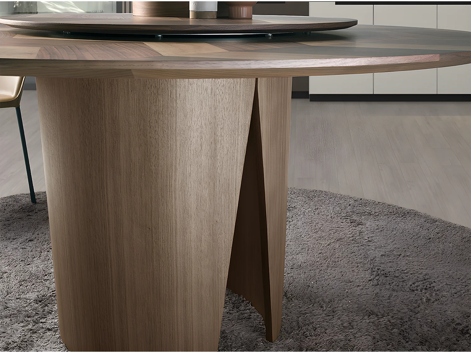 Tavolo da pranzo rotonda noce   1130 ANGEL CERDA